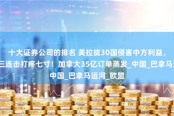 十大证券公司的排名 美拉拢30国侵害中方利益，中方精准三连击打疼七寸！加拿大35亿订单蒸发_中国_巴拿马运河_欧盟